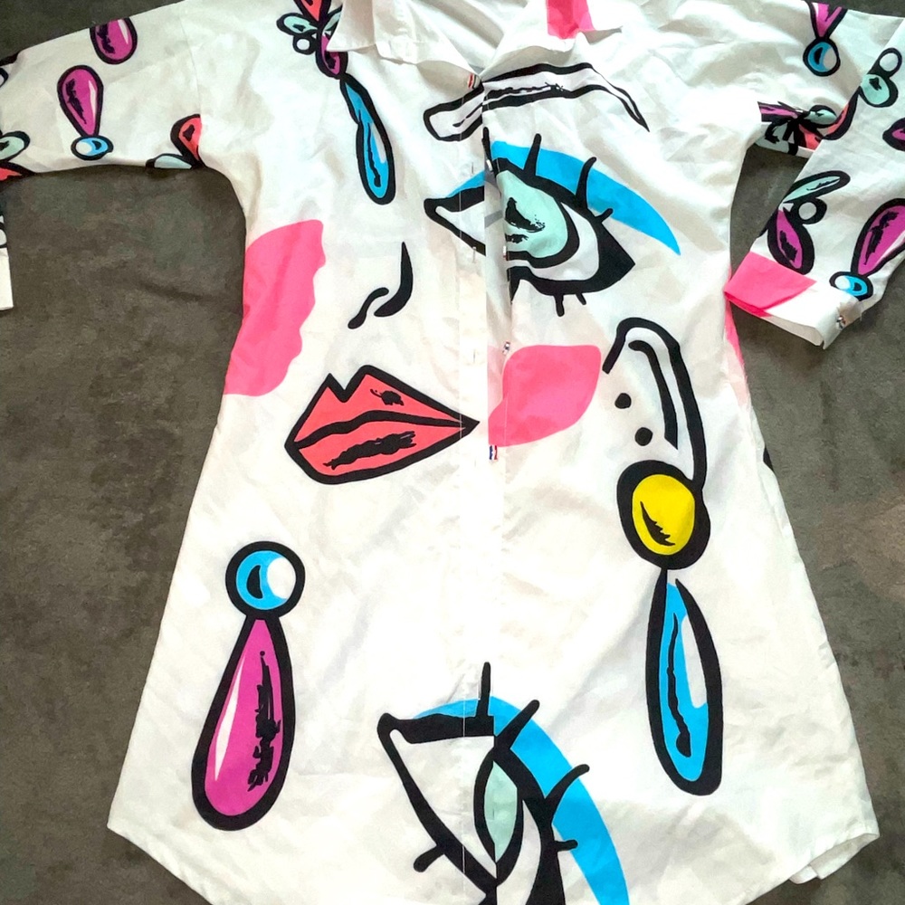 Long sleeve pattern dress
